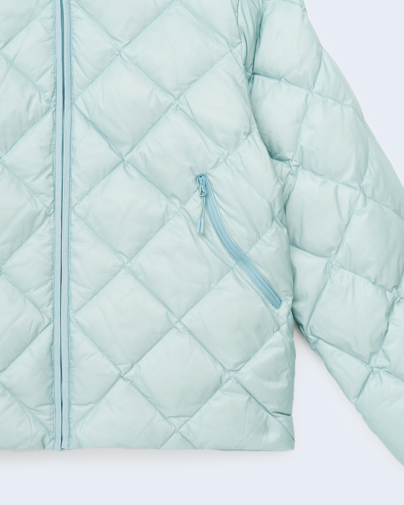 Base Lt Down Hooded Jacket Turquoise
