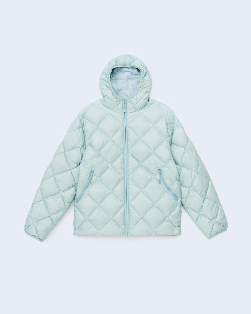 Base Lt Down Hooded Jacket Turquoise