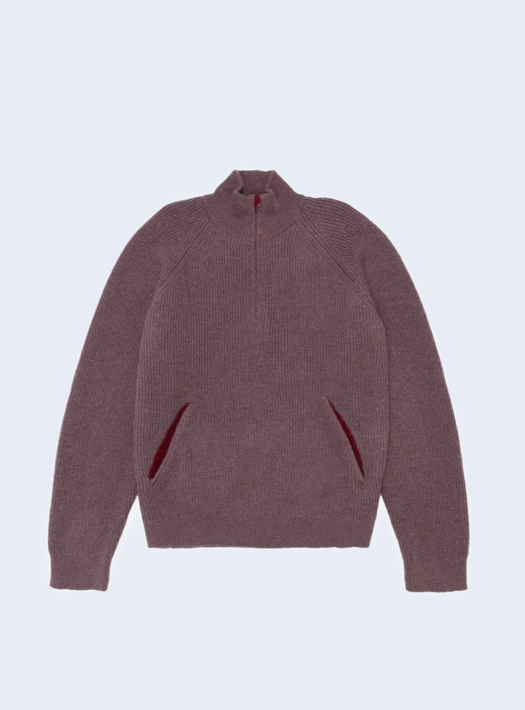 Essence Mohair Mixed Knit Top Maroon