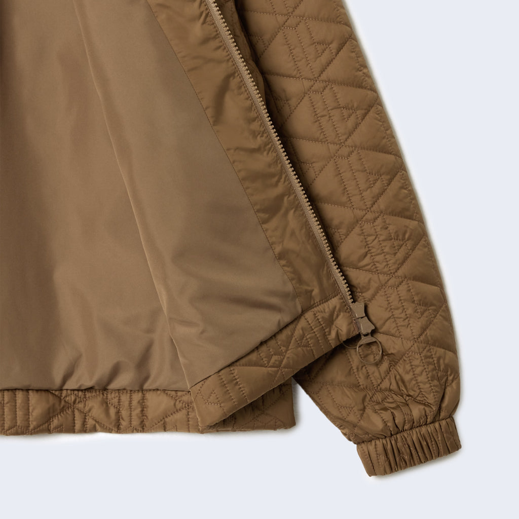 Embroidered Monogram Puffer Jacket Brown