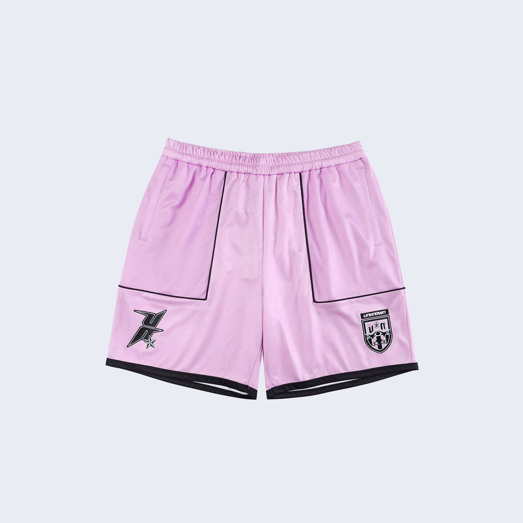 Monogram Football Shorts Pink