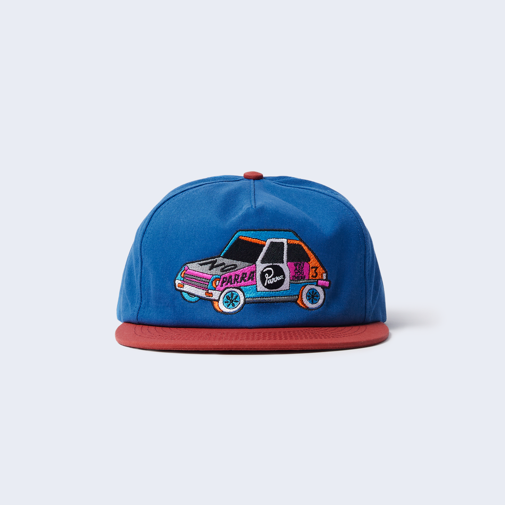 No Car 6 Panel Hat Blue