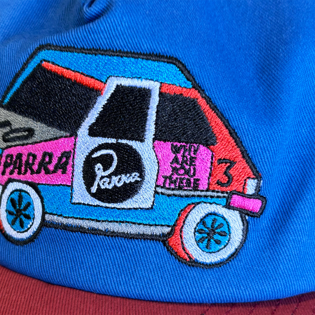 No Car 6 Panel Hat Blue