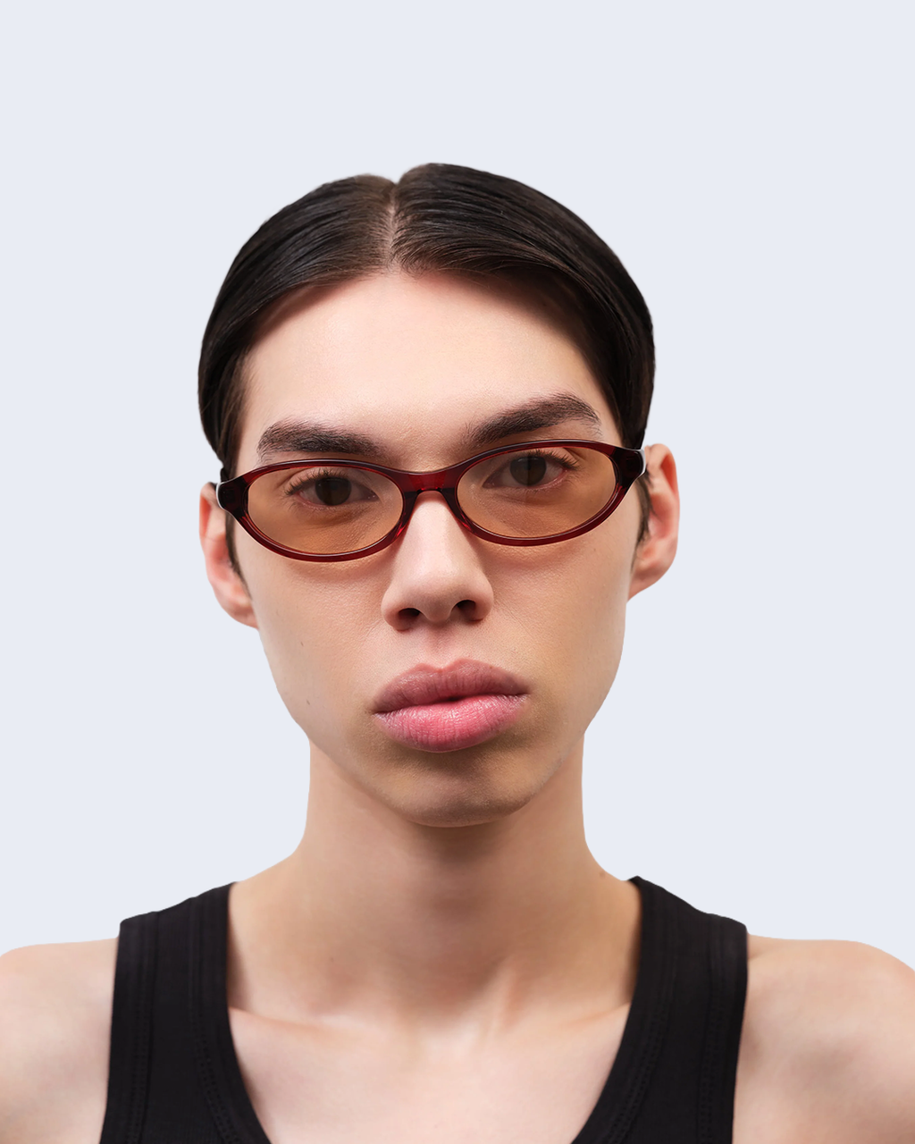 Olympia Crystal Burgundy / Peach Lens