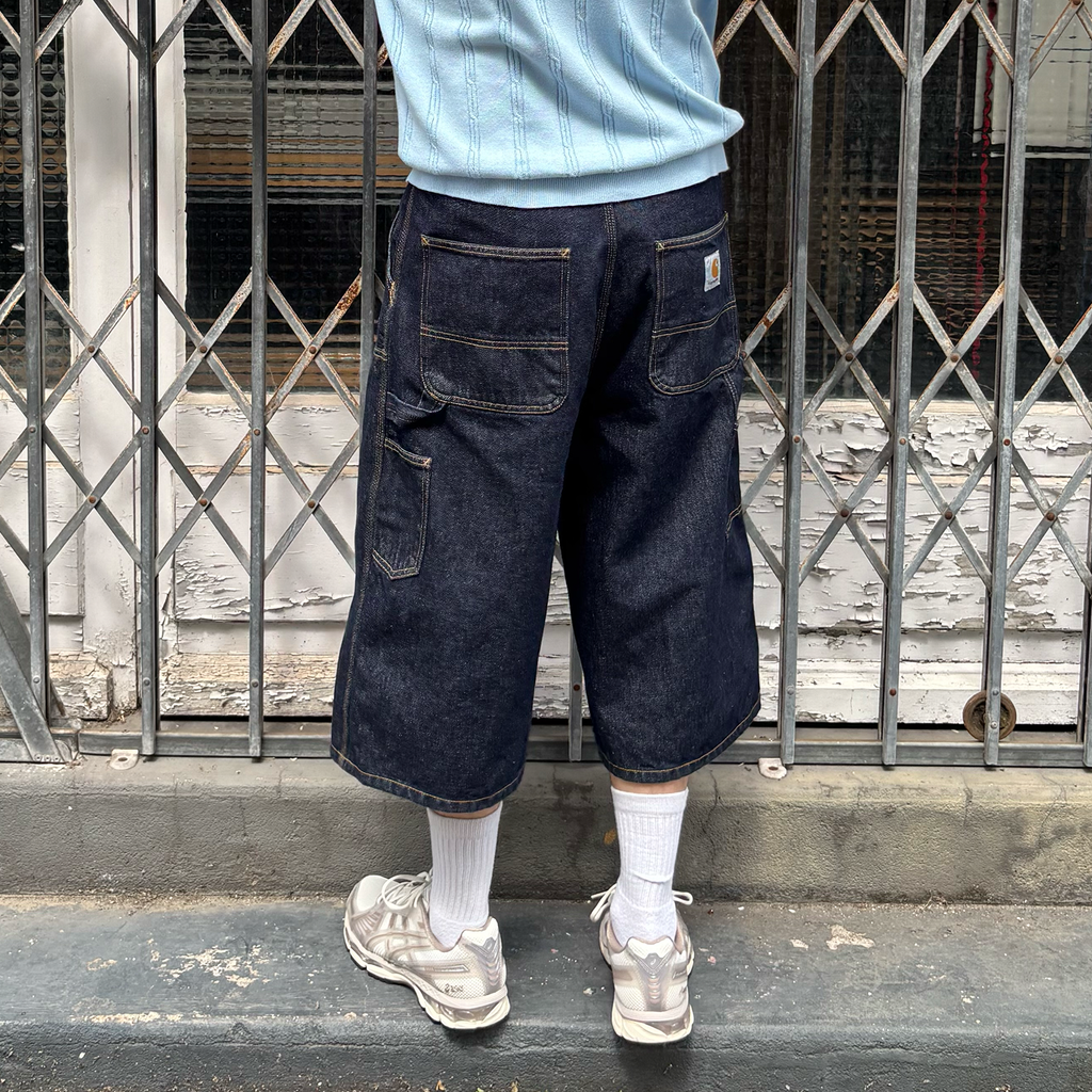 OG Double Knee Long Short Blue Rinsed