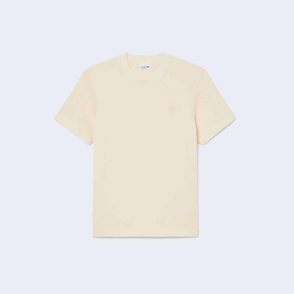Open-Knit Cotton Jersey Beige