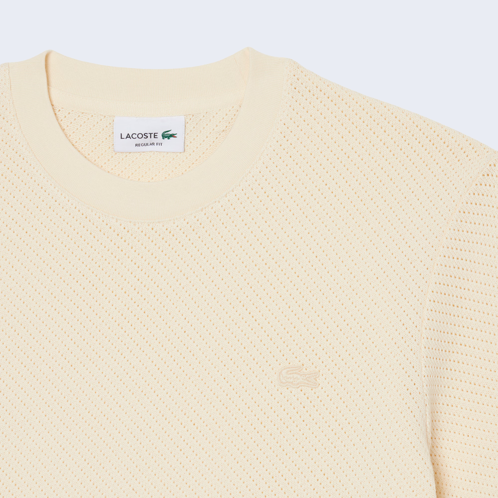 Open-Knit Cotton Jersey Beige