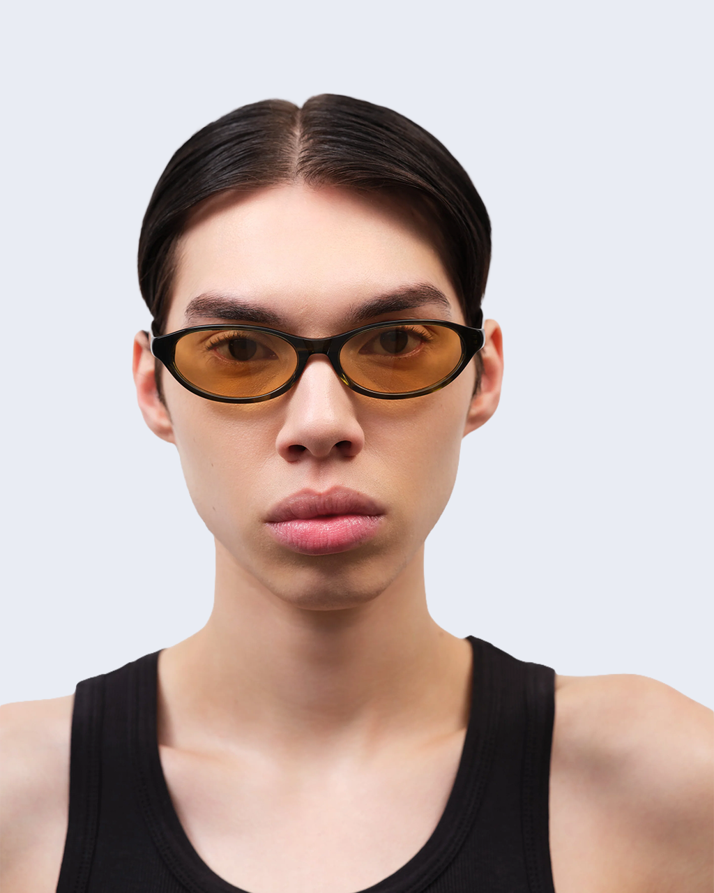 Olympia Olive Horn / Yellow Lens