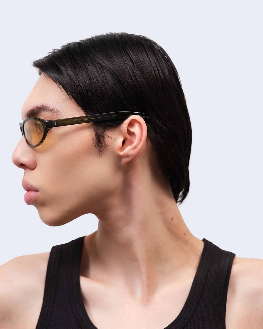 Olympia Olive Horn / Yellow Lens