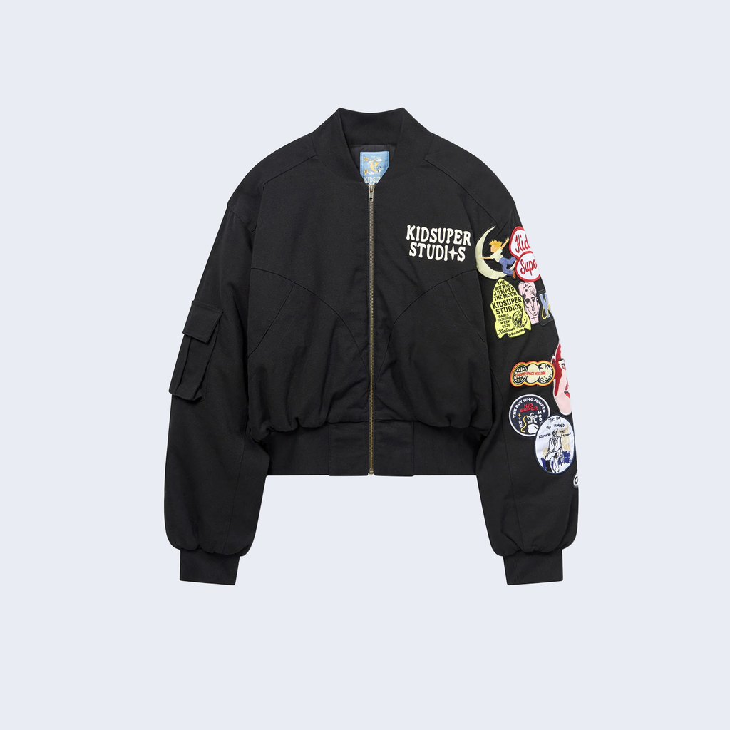 Patches Bomber Jacket Black