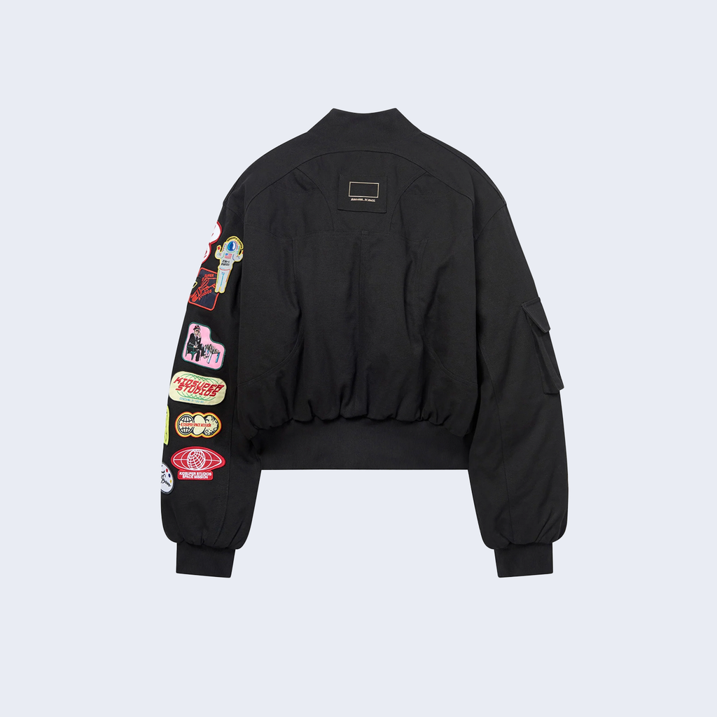 Patches Bomber Jacket Black