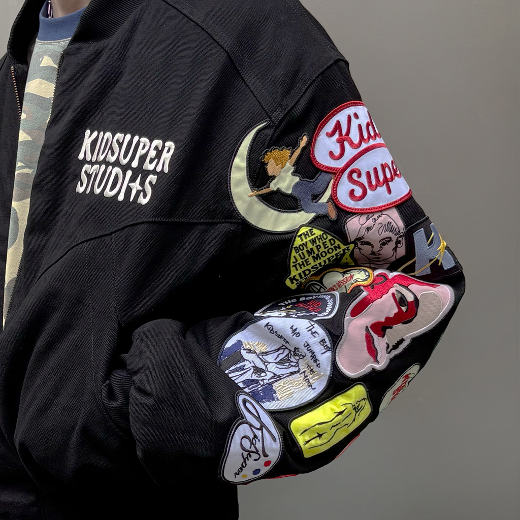 Patches Bomber Jacket Black