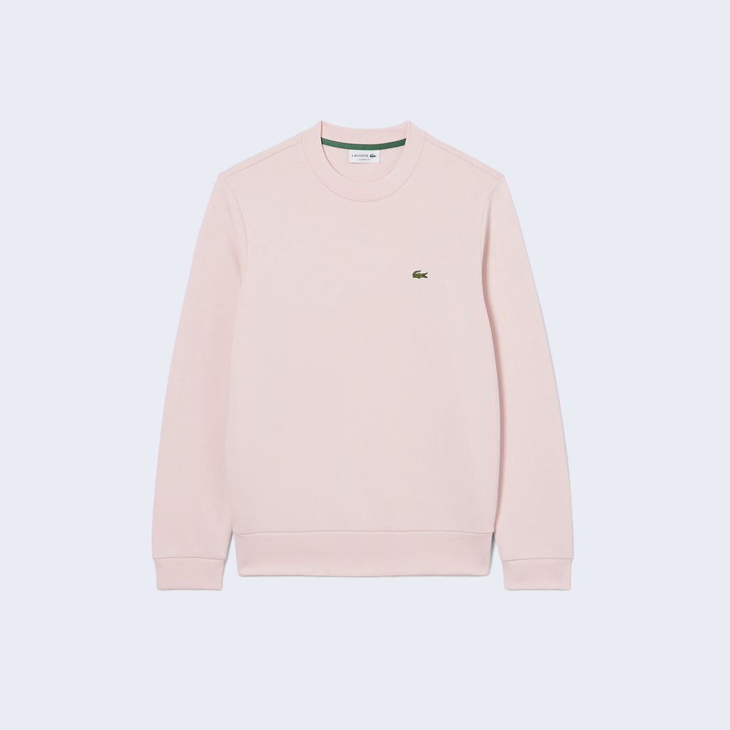 Round Neck Fleece Sweatshirt Pink