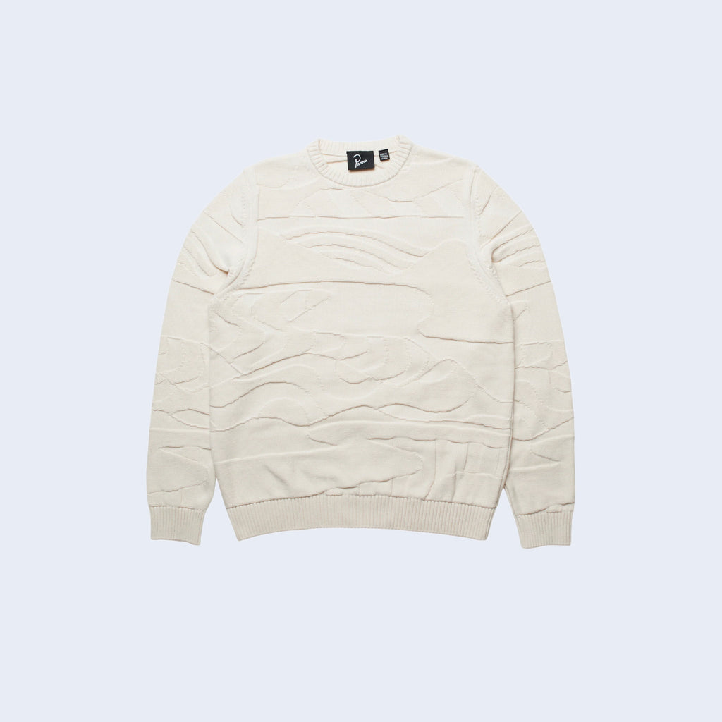 Landscaped Knitted Pullover Off White