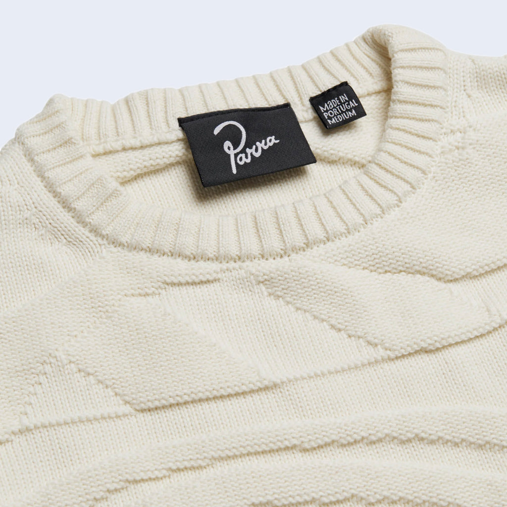 Landscaped Knitted Pullover Off White