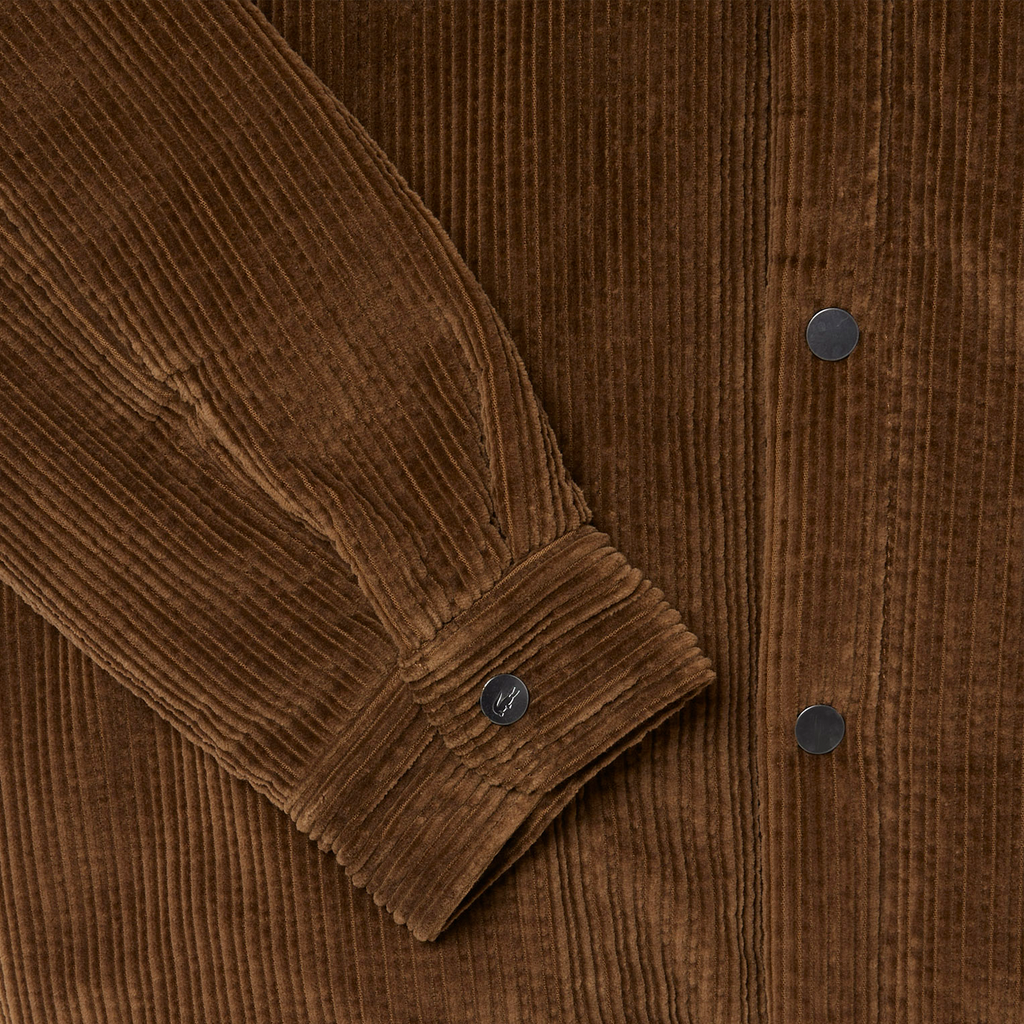 Padded Corduroy Overshirt Coffee Brown