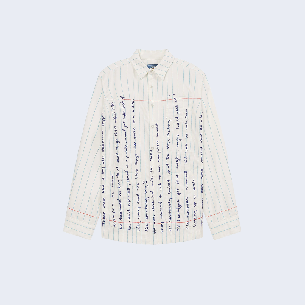 Paper Handwriting Overshirt White