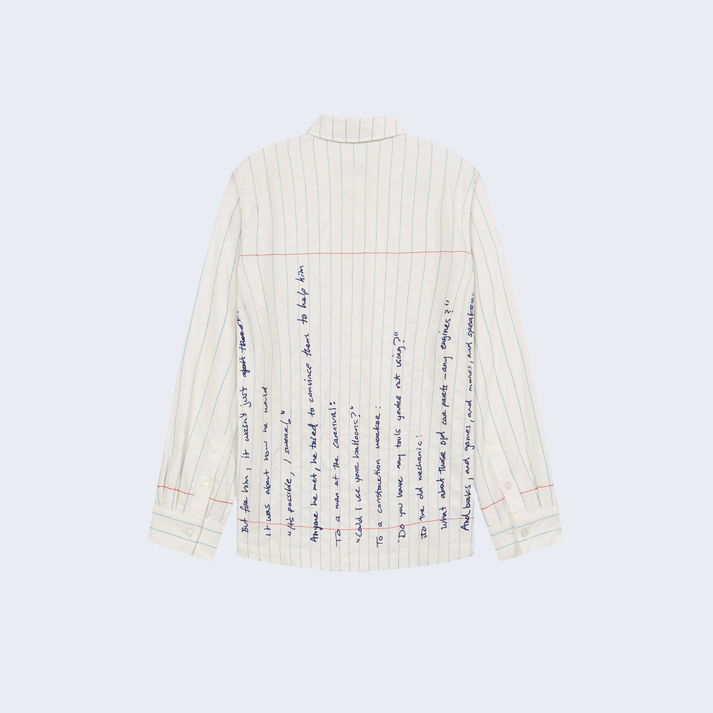 Paper Handwriting Overshirt White