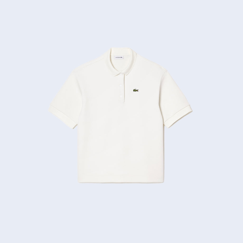 Oversized Polo Shirt Cotton Piqué White