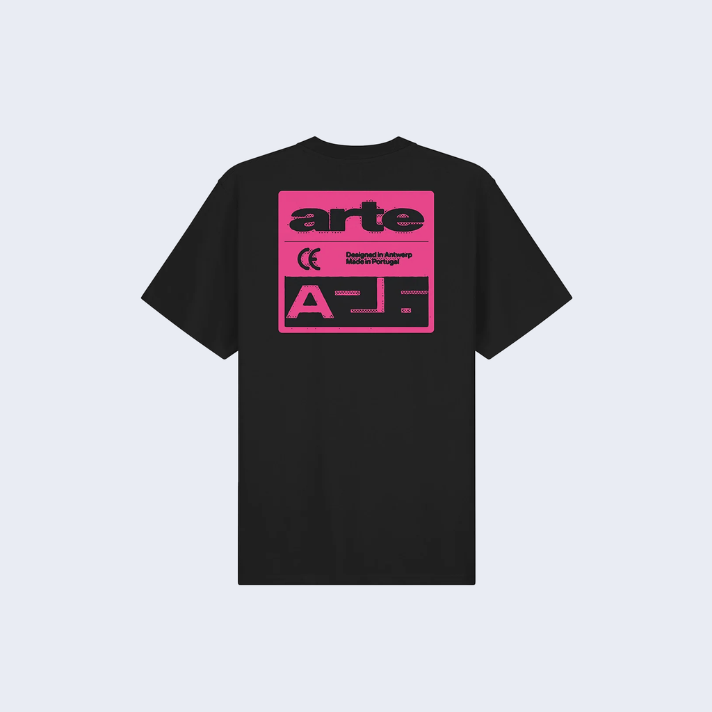 Pink Serial T-Shirt Black