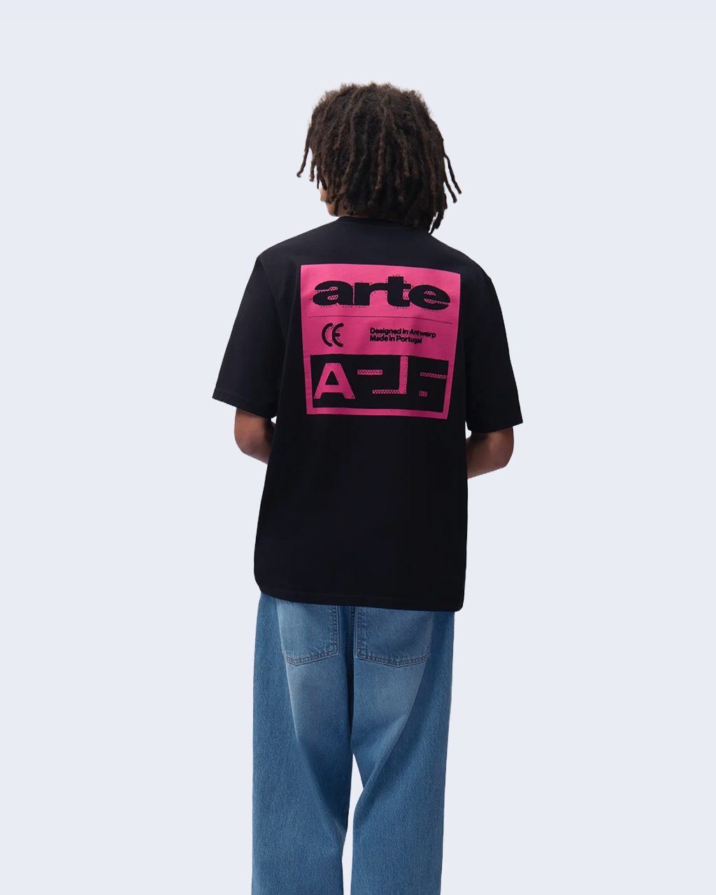 Pink Serial T-Shirt Black
