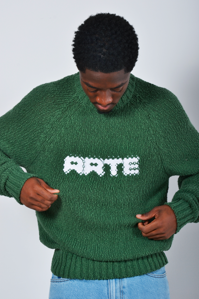 Pixel Front Knit Green