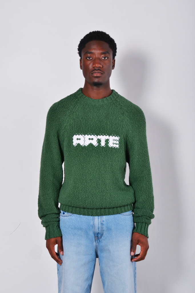 Pixel Front Knit Green