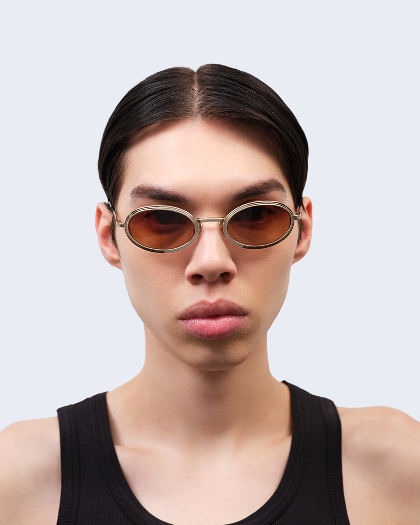 Reno Brushed Light Gold / Brown Gradient Lens