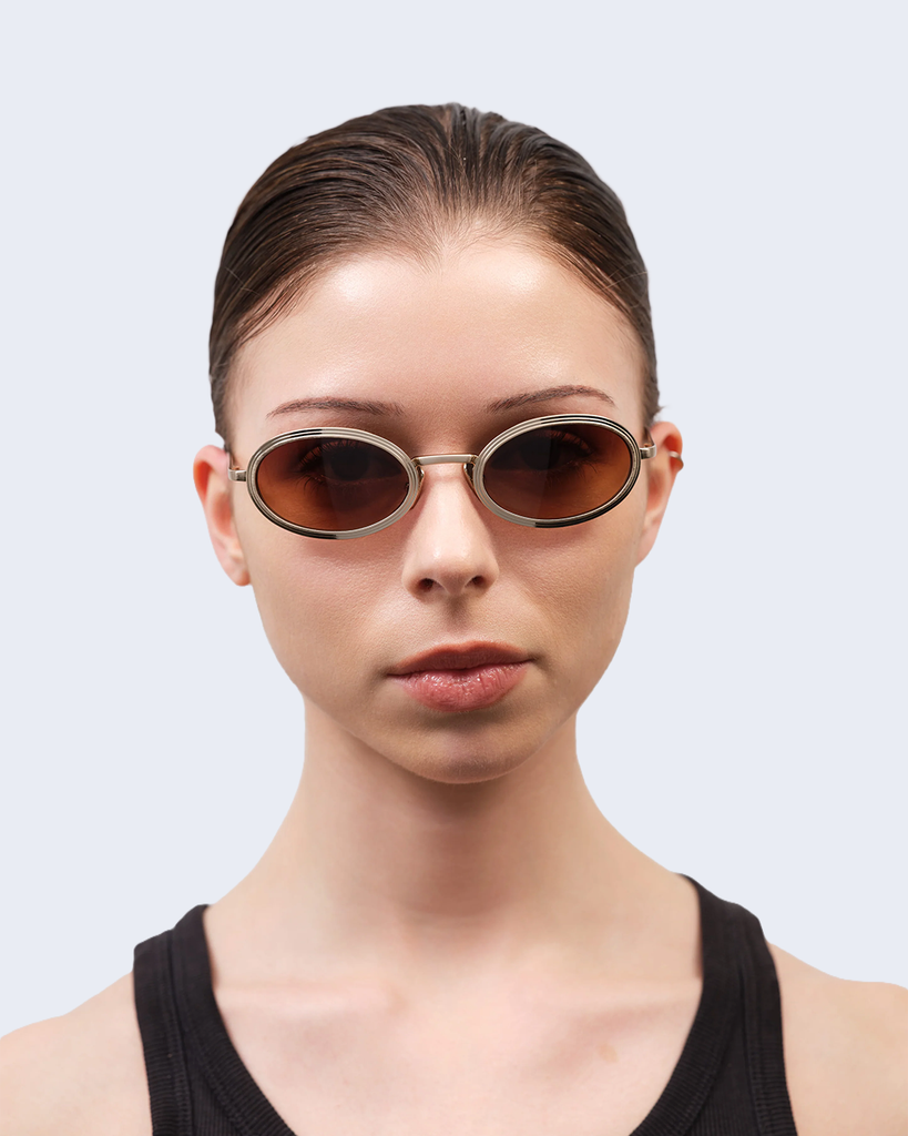 Reno Brushed Light Gold / Brown Gradient Lens