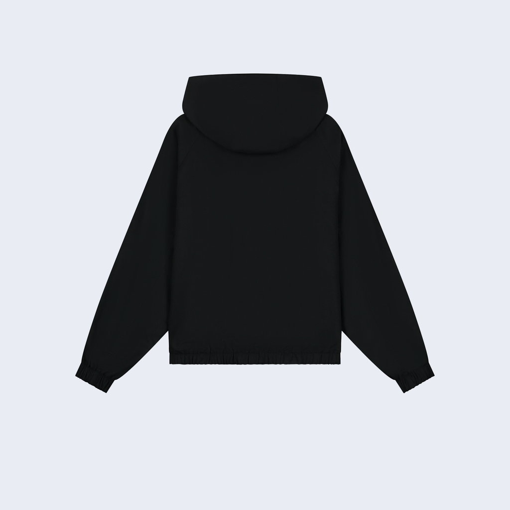 Reversible Plaid Hooded Jacket Black