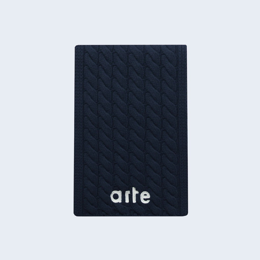 Textured Logo Scarf Blue