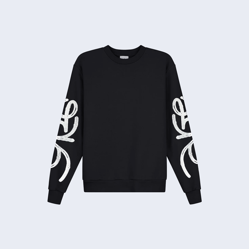 Swirl Crewneck Black
