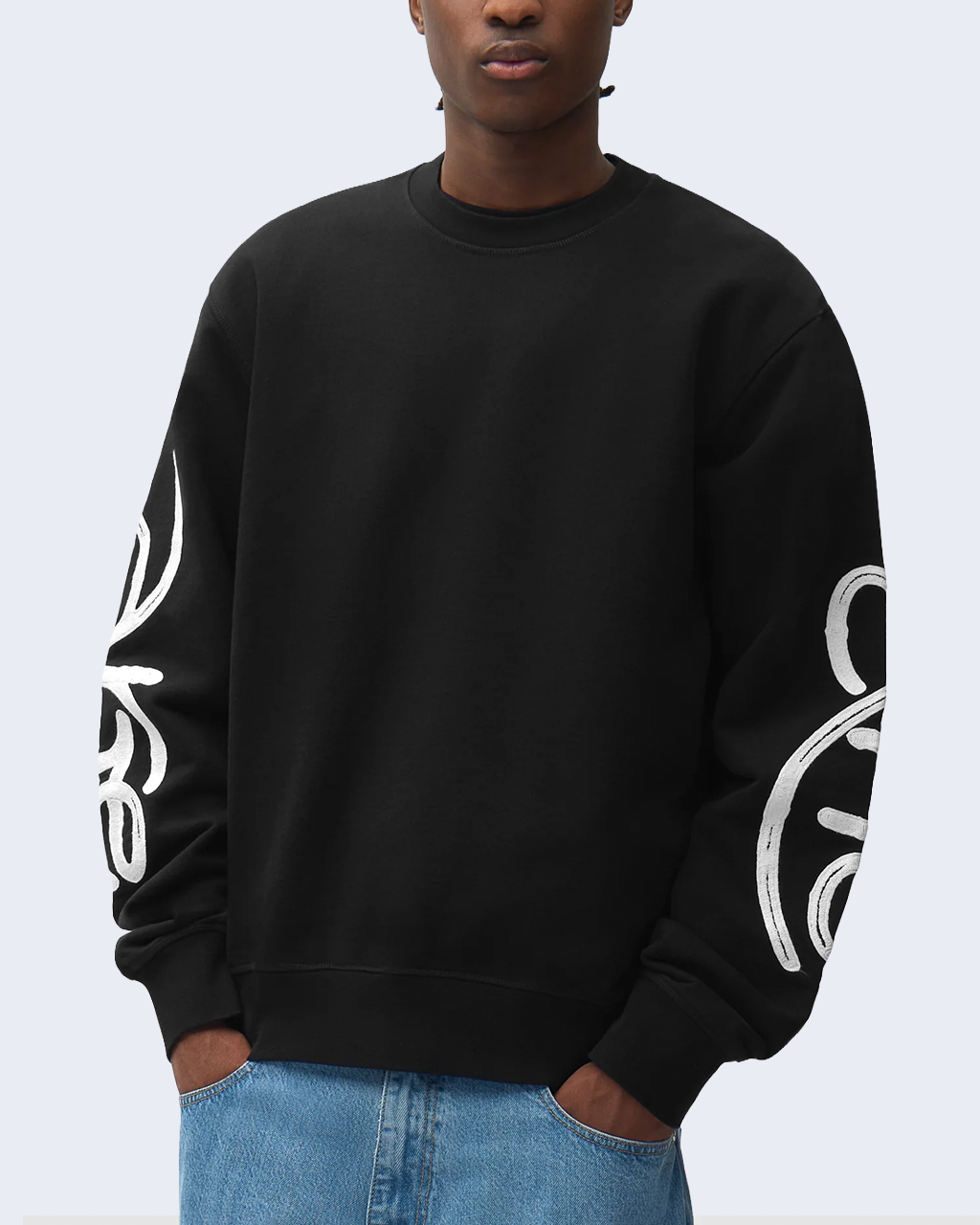 Swirl Crewneck Black