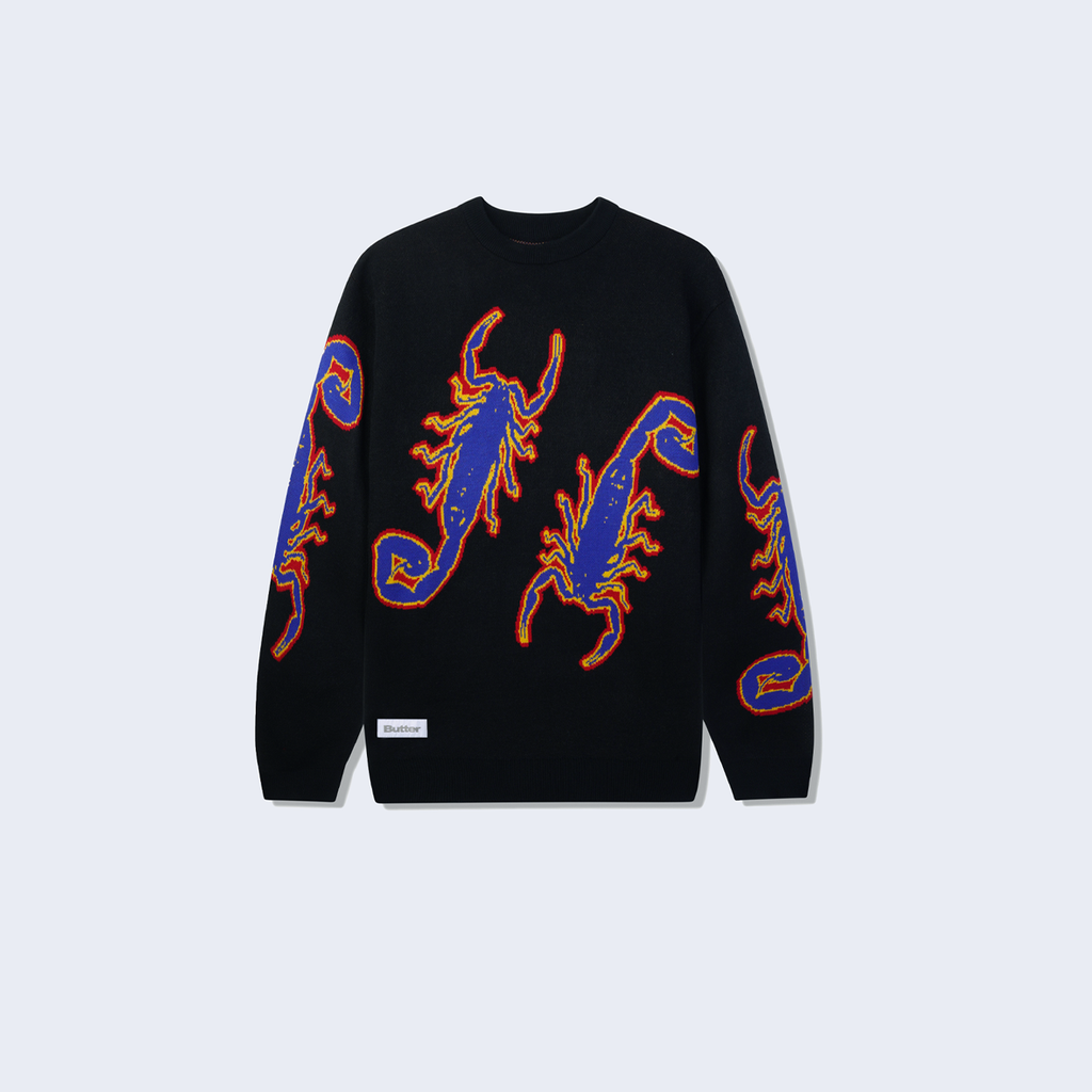 Scorpion Knitted Sweater Black