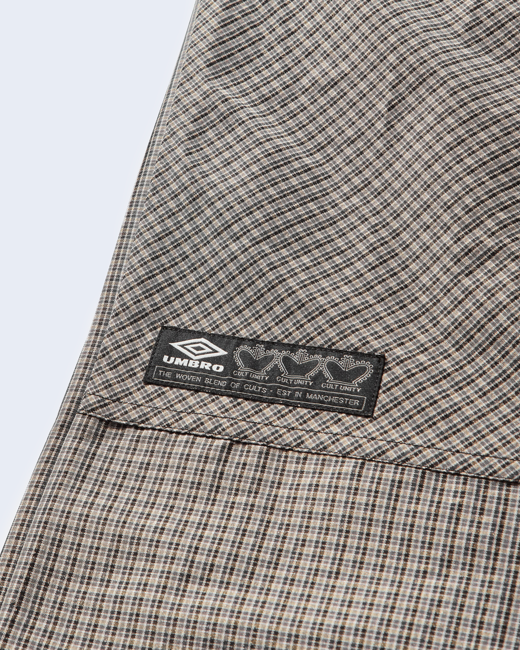 Check Track Pants Beige / Black