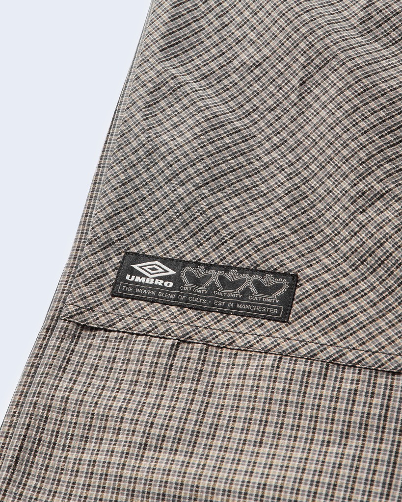 Check Track Pants Beige / Black