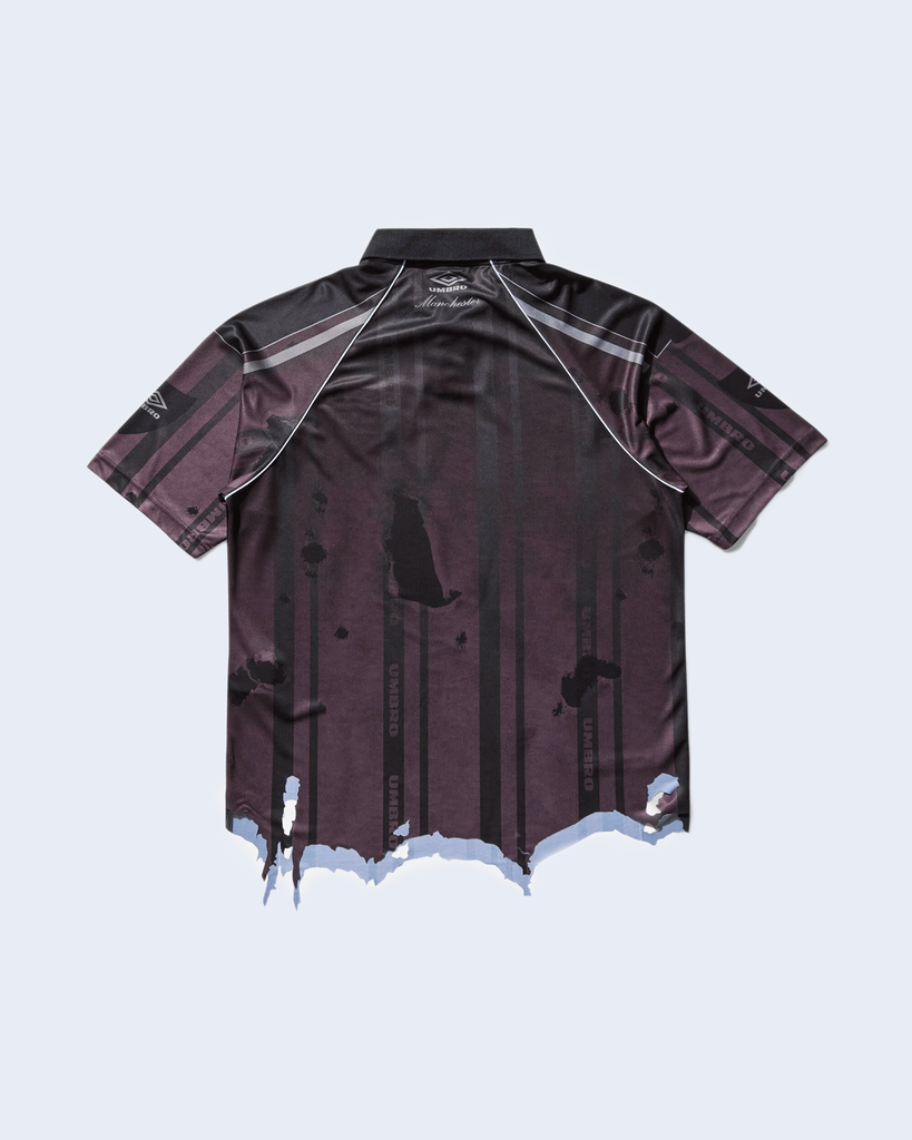 Distressed Spycam Polo Purple / Black