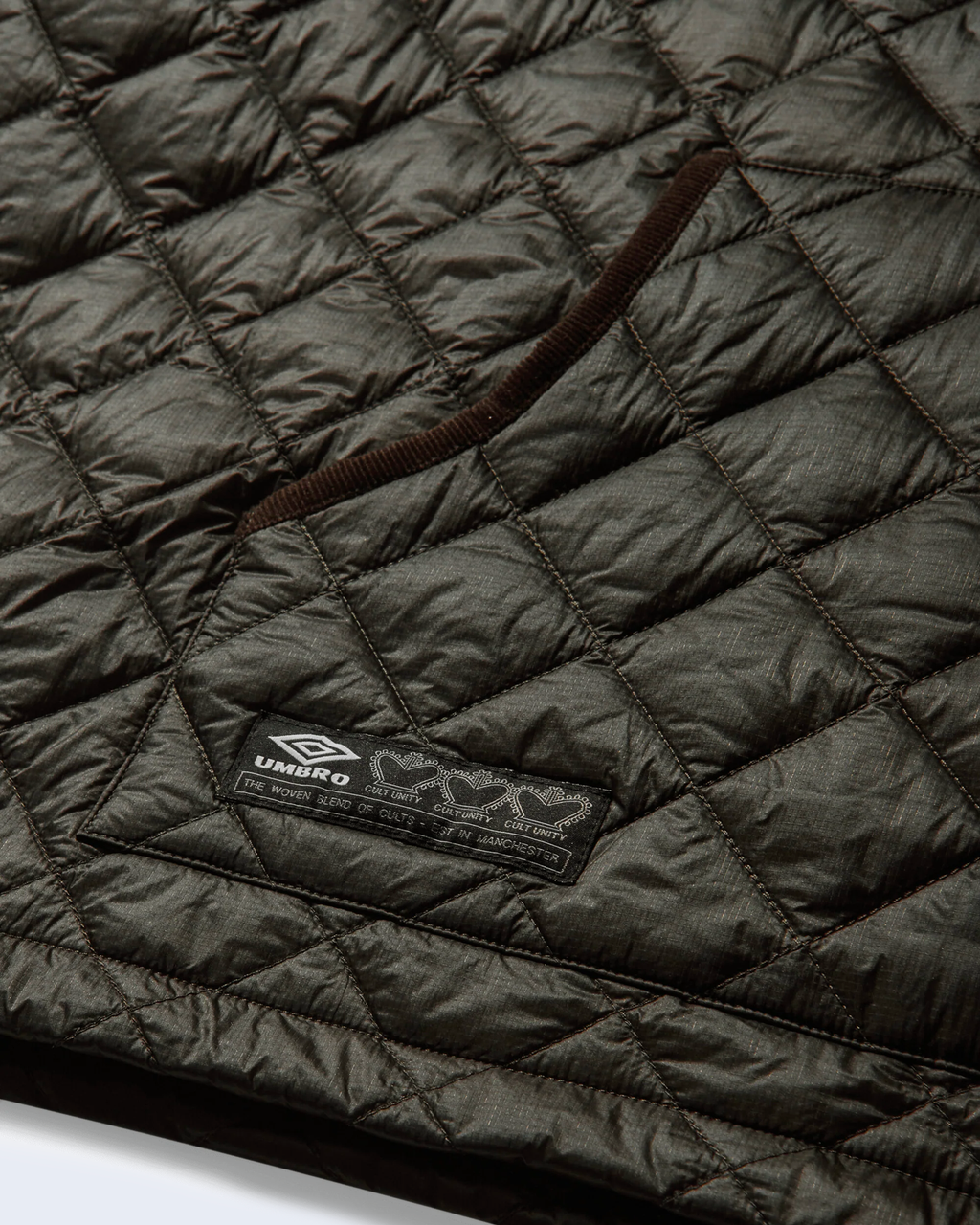 Masked Diamond Anorak Dark Olive