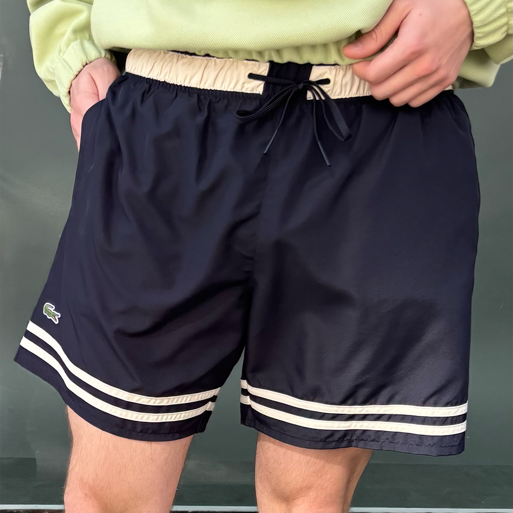 Swim Shorts Contrasting Stripes Black / Beige
