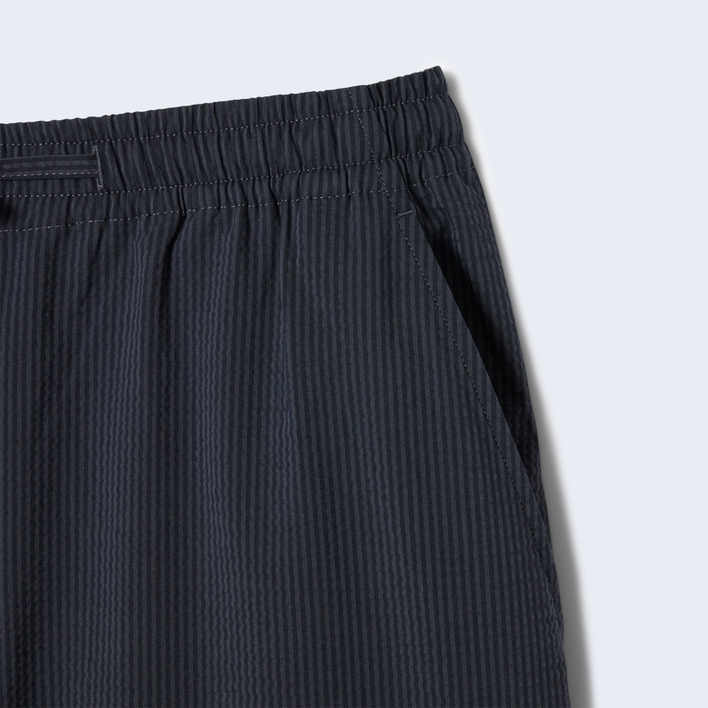 Seersucker Shorts Black / Dark Grey