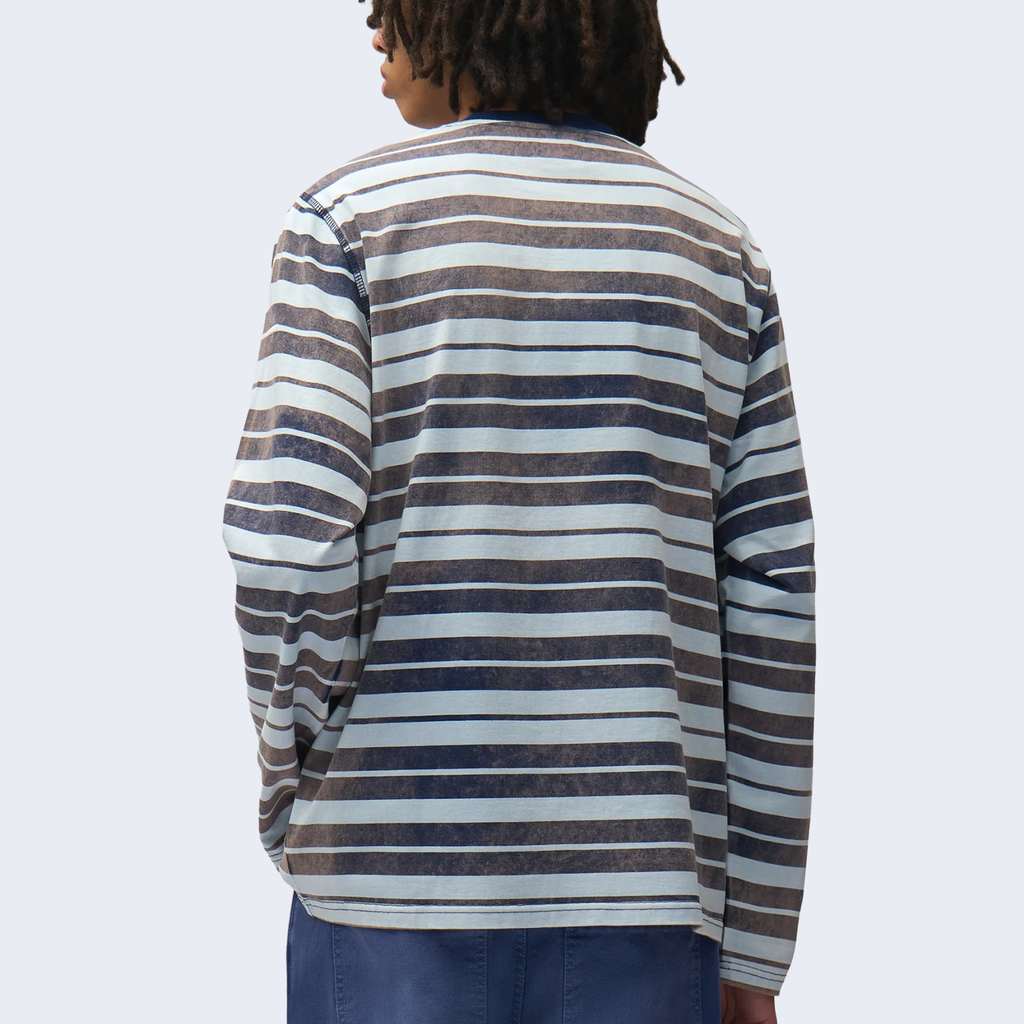 Sunfade Striped LS Navy / Light Blue