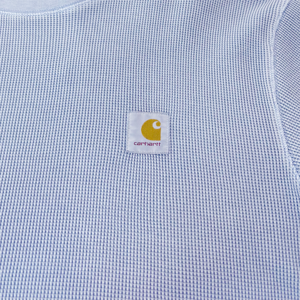 S/S Nelson Waffle T-Shirt Gentle Blue Garment Dyed