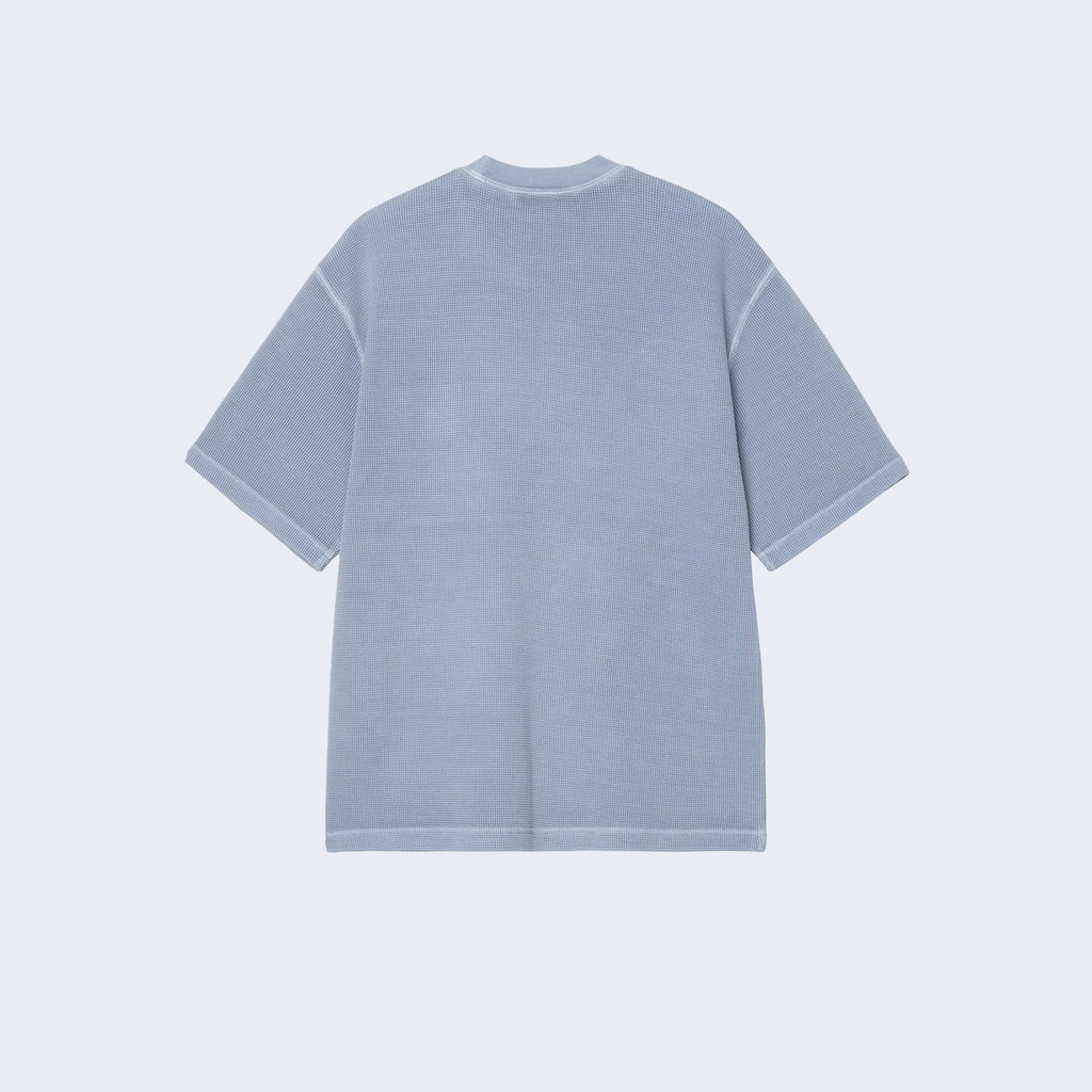 S/S Nelson Waffle T-Shirt Gentle Blue Garment Dyed