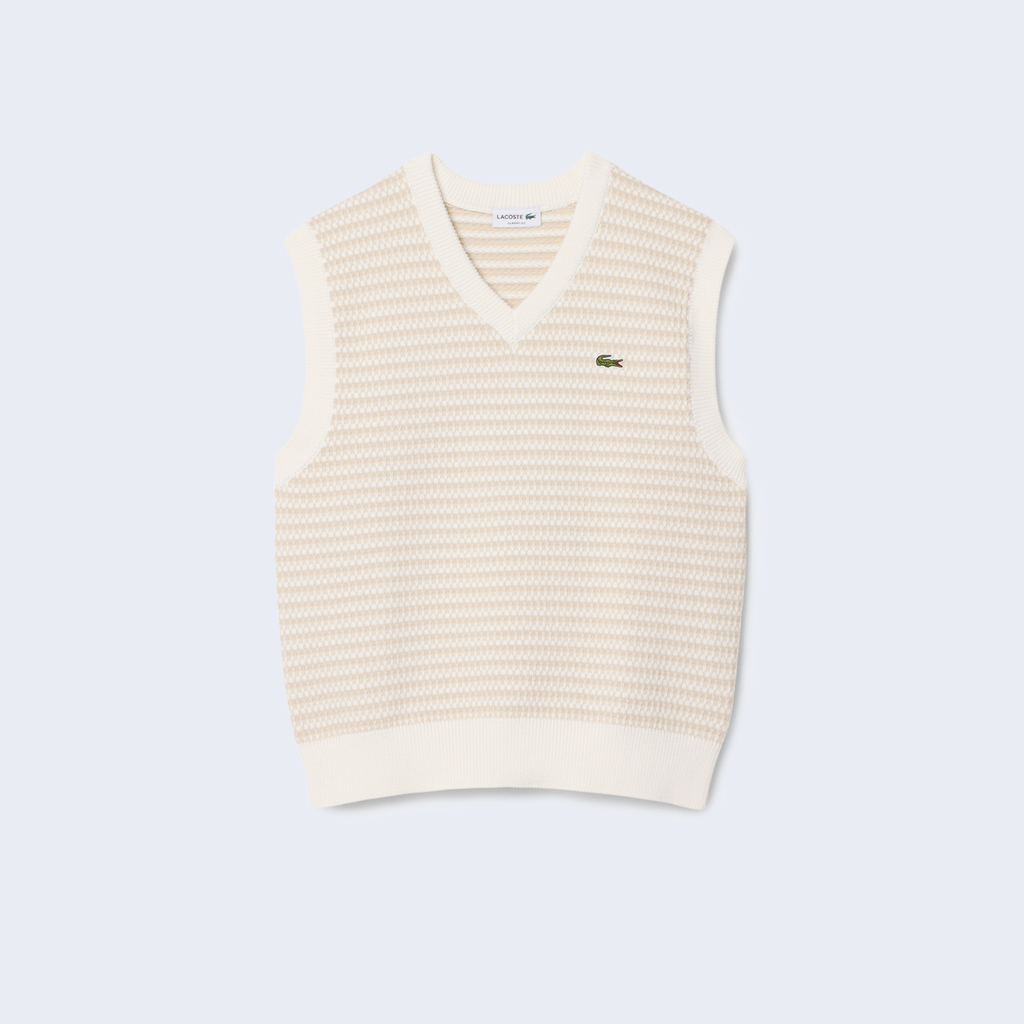 Striped Vest Beige / Light Gray / White