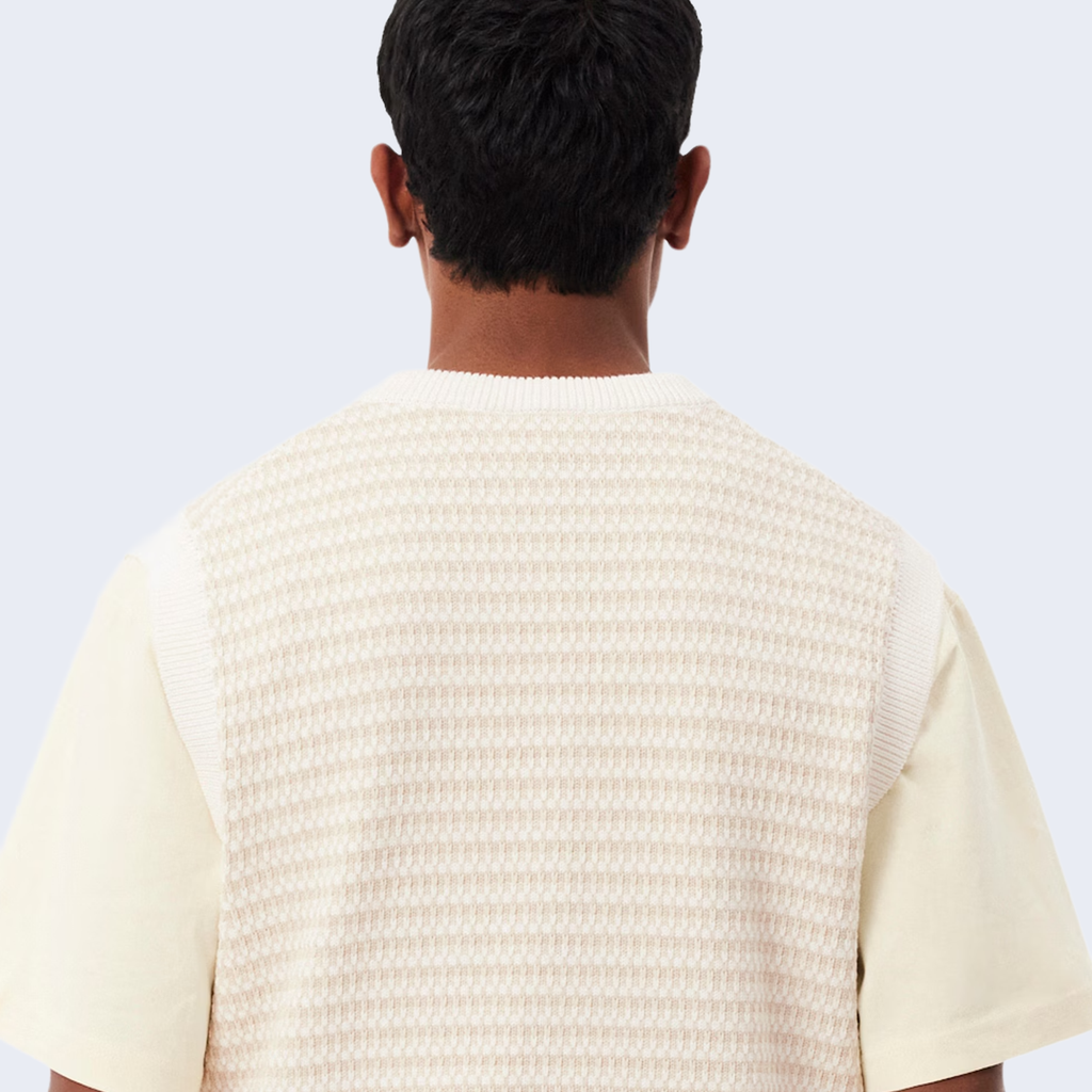 Striped Vest Beige / Light Gray / White