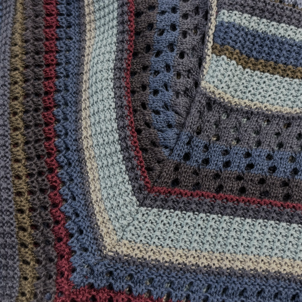 Striped S/S Knit Polo Dark Navy