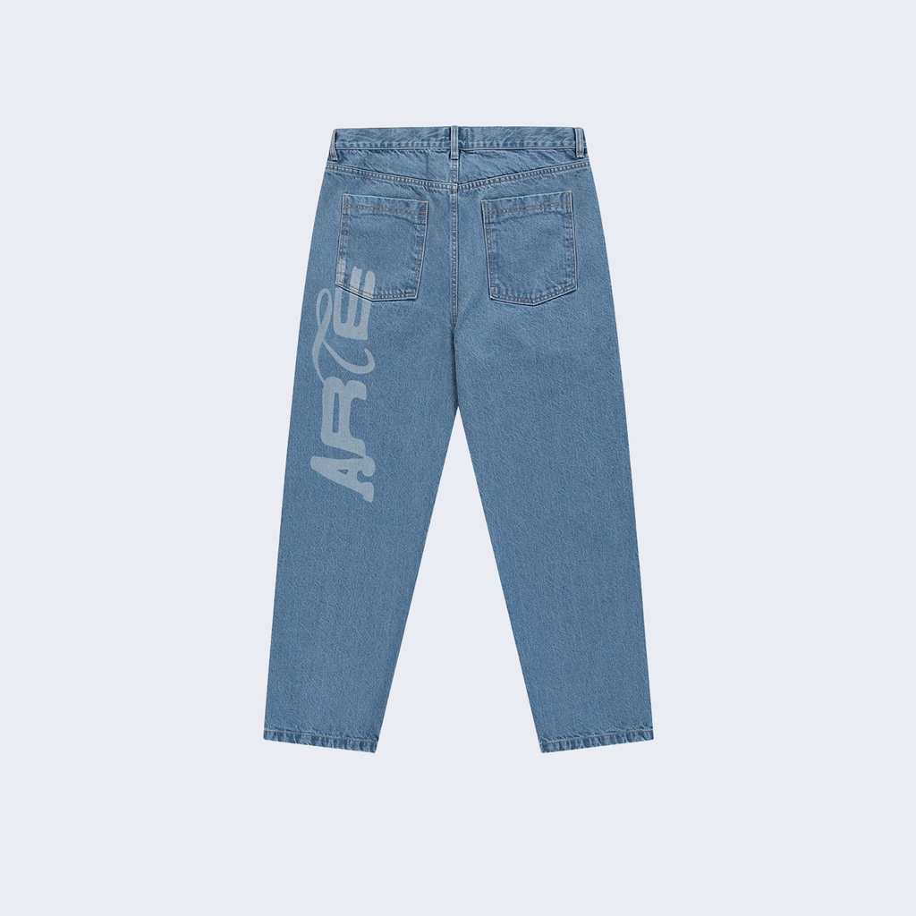 Stencil Uniform Denim Pants Bleach