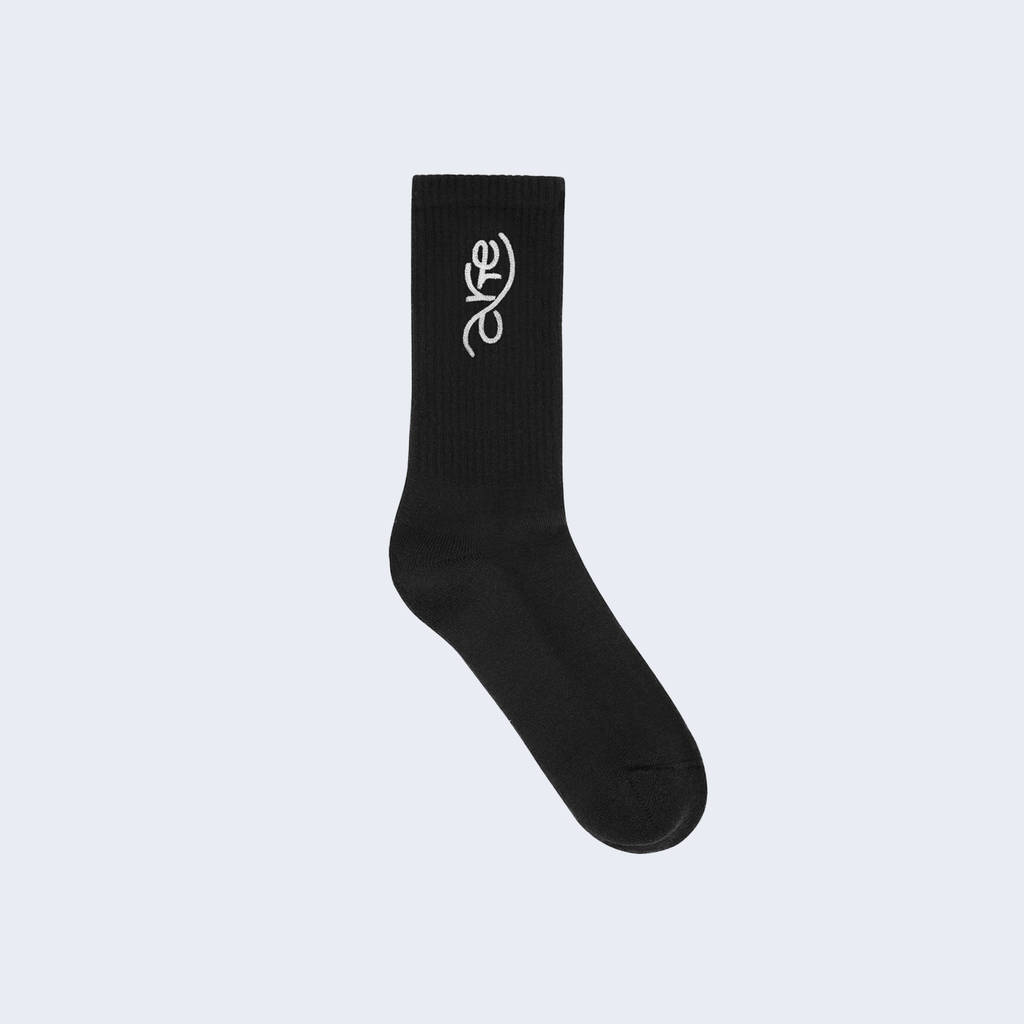 Swirl Uniform Socks Black