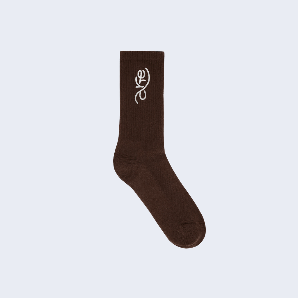Swirl Uniform Socks Brown