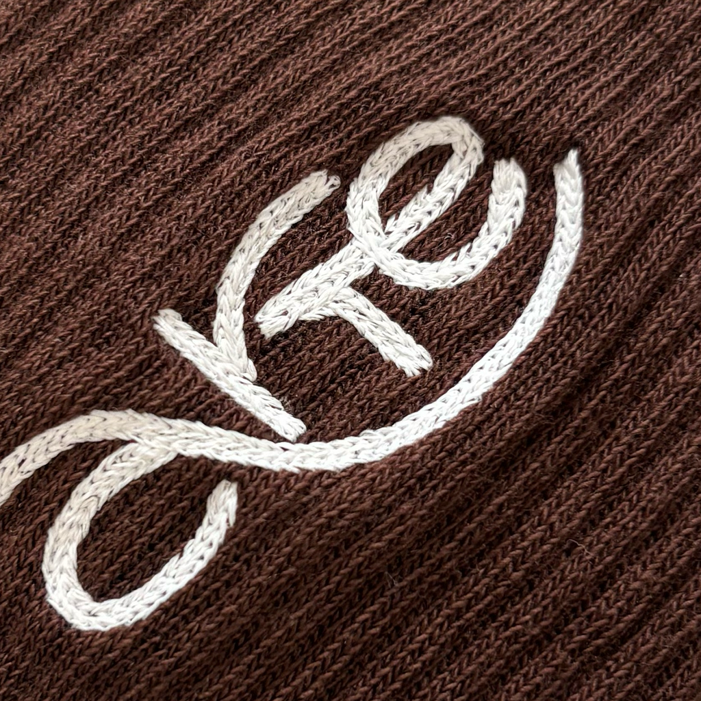 Swirl Uniform Socks Brown